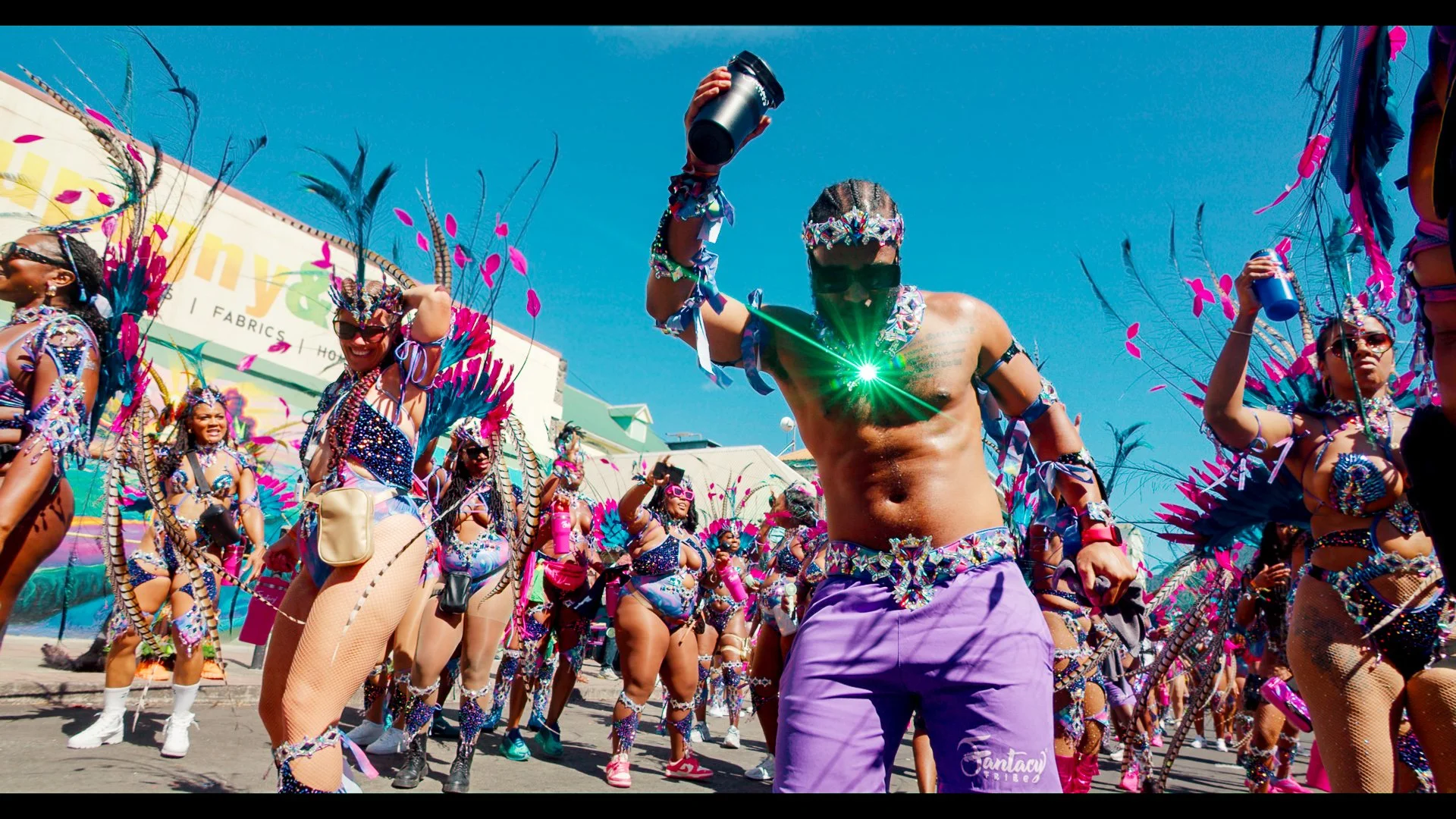 A vibrant Caribbean carnival performance